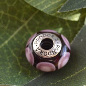 Pandora purple Murano Glass bead